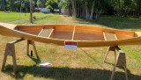 Red Cedar wood strip canoe - [click here to zoom]