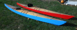 Wooden Sea Kayak - two available, and trailer - [click here to zoom]