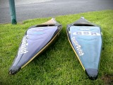 Two Double Dutch slalom kayaks - [click here to zoom]